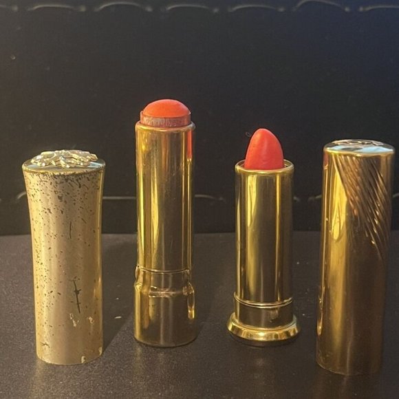 VINTAGE SET OF COTY CREME LIPSTICK IN "DAHLIA" + AVON LIPSTICK "PINK TINGE" - Picture 1 of 6